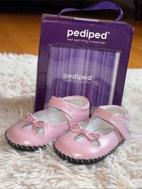 pediped Pink Mary Jane style Shoes with Bow- Frances 18-24 months New in box